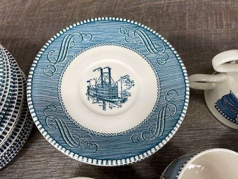 Group of Currier & Ives cups & saucers Schneider Auctioneers LLC