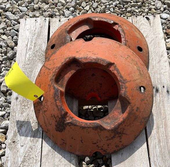 2 Allis Chalmers rear wheel weights Schneider Auctioneers LLC