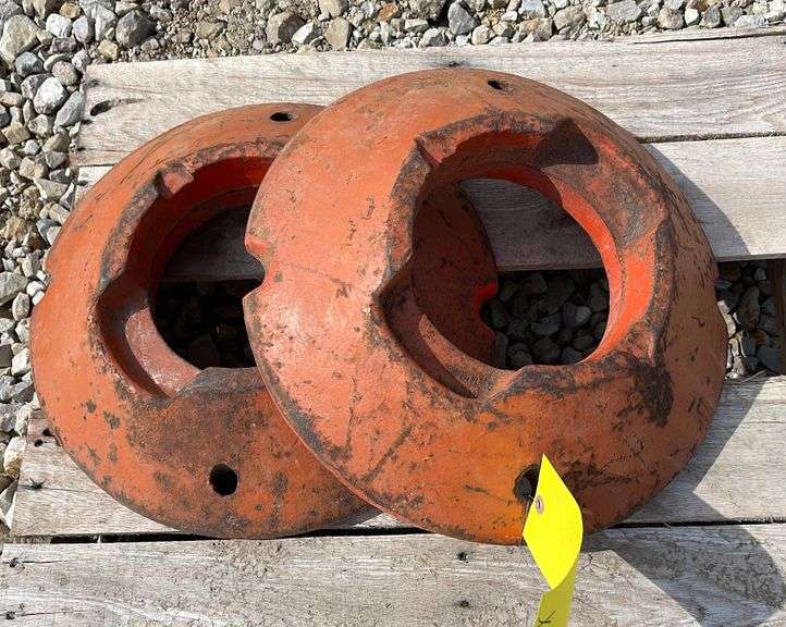 2 Allis Chalmers rear wheel weights Schneider Auctioneers LLC