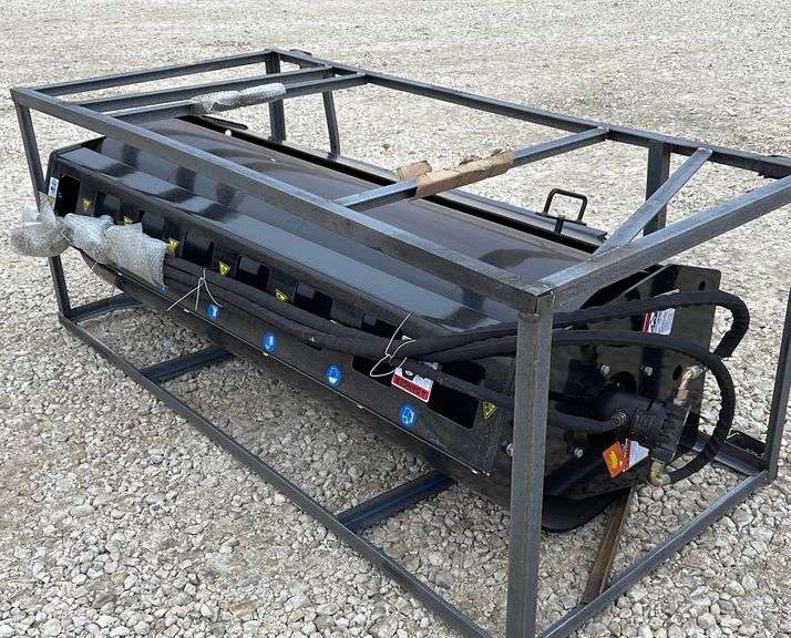 Unused Mower King 6' skid steer vibratory roller Schneider Auctioneers LLC