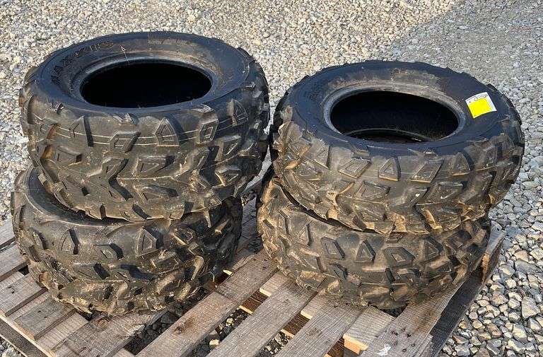 4 hardly used ATV tires Schneider Auctioneers LLC