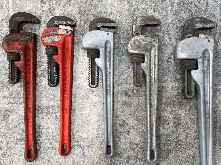 Group of pipe wrenches Schneider Auctioneers LLC