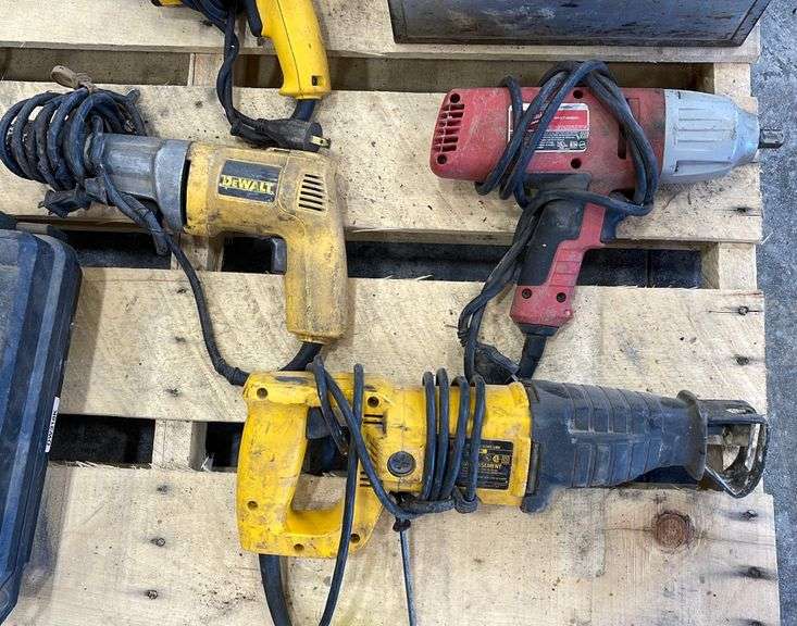 Group of corded shop tools