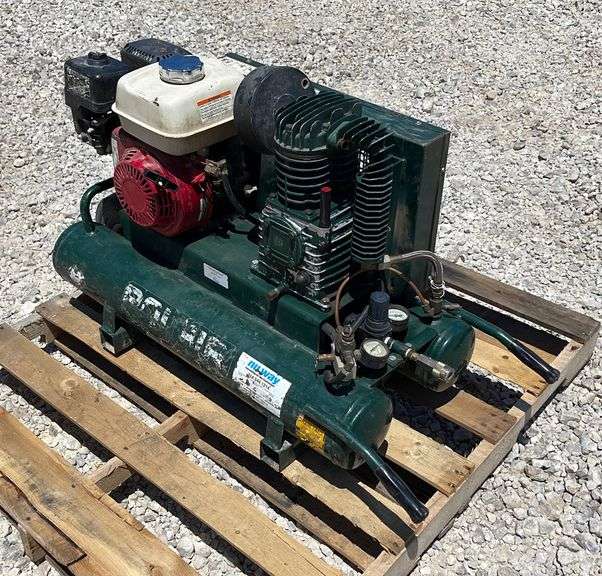 Rolair gas powered air compressor Schneider Auctioneers LLC