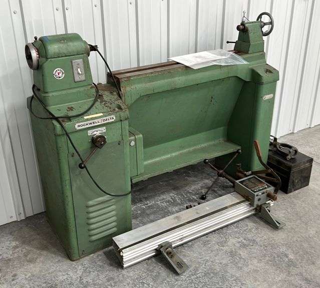 Rockwell Delta 12”x36” wood lathe Schneider Auctioneers LLC