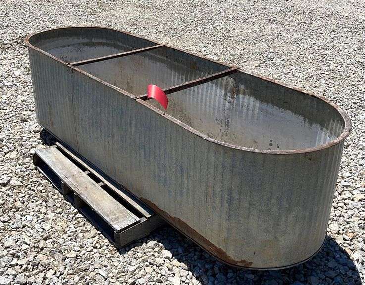 Galvanized livestock water trough Schneider Auctioneers LLC