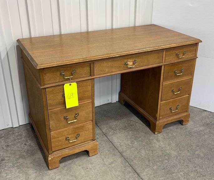 Vintage wooden desk Schneider Auctioneers LLC