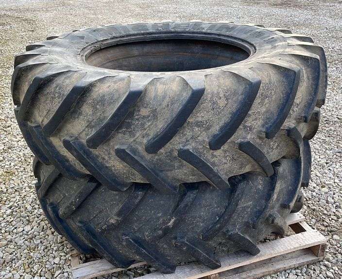 2 20.838 rear tractor tires w/ tubes Schneider Auctioneers LLC