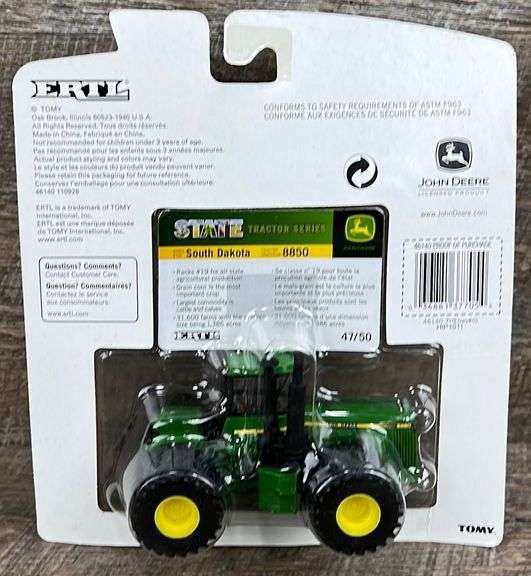 1/64 Ertl State Tractor Series South Dakota John Deere 8850 Schneider