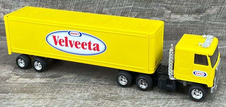 Vintage Ertl Pressed Steel Kraft Velveeta Yellow Tractor