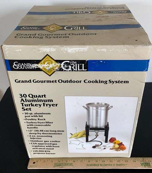 30 Qt. Aluminum Turkey Fryer Set Sherwood Auctions
