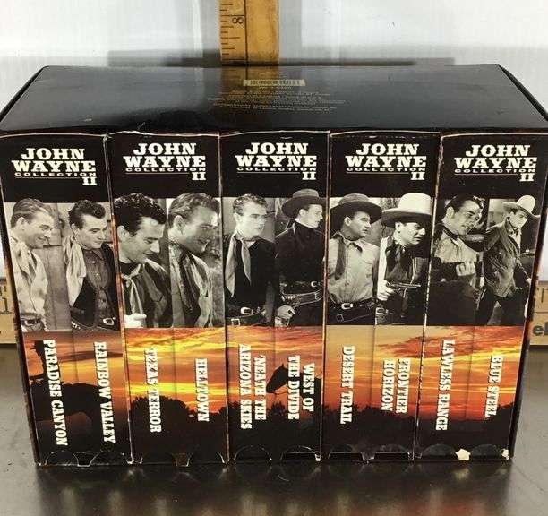 John Wayne VCR Set Of Movies Sherwood Auctions
