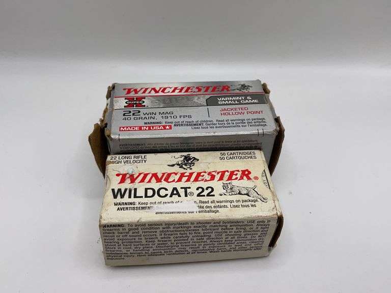 22 Win Mag & 22 Wildcat Ammo Sherwood Auctions