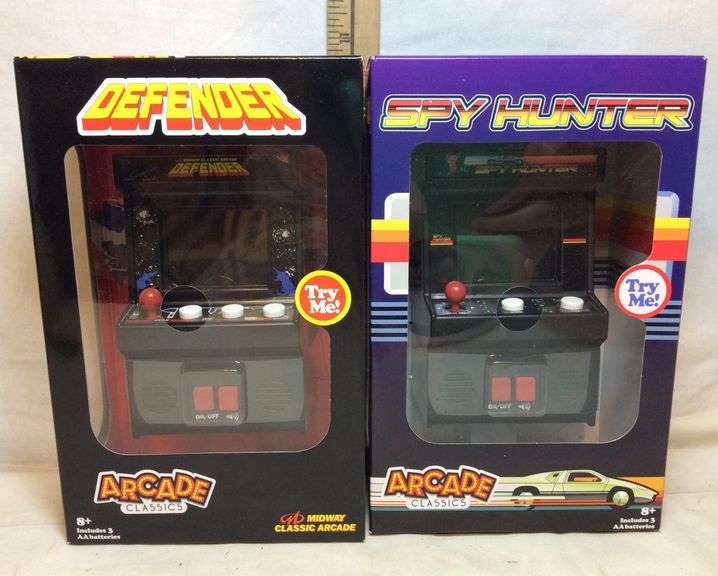 2 New Mini Arcade Classics Midway Classic Arcade Defender & Spy Hunter