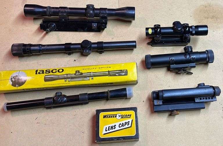3 Weaver, an Aimpoint, Eurolux & a 4x20 Gun Scopes Sherwood Auctions