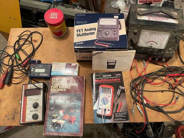 FET Analog Multitester, LCD Digital Multimeter, Stewart Warner