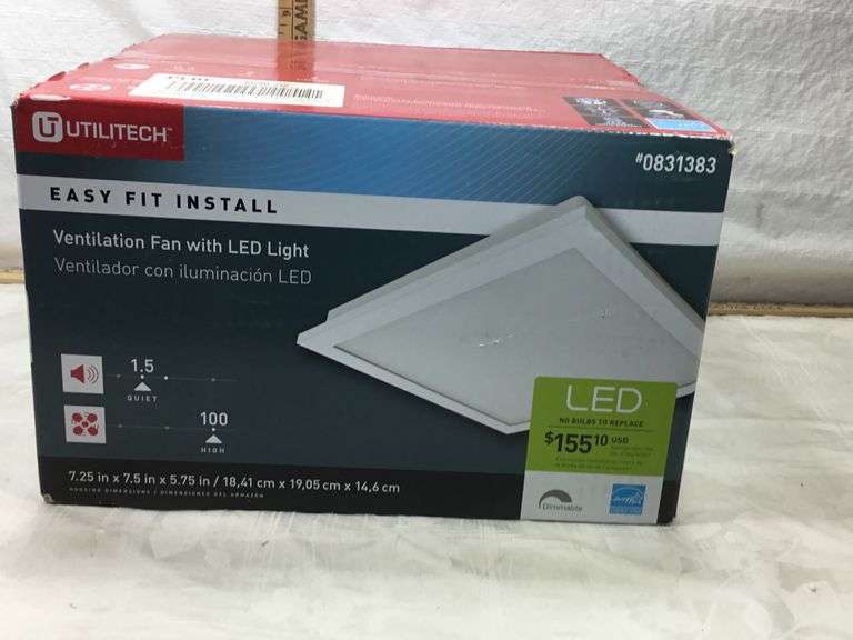 Utilitech Easy Fit Install Ventilation Fan with LED Light Sherwood