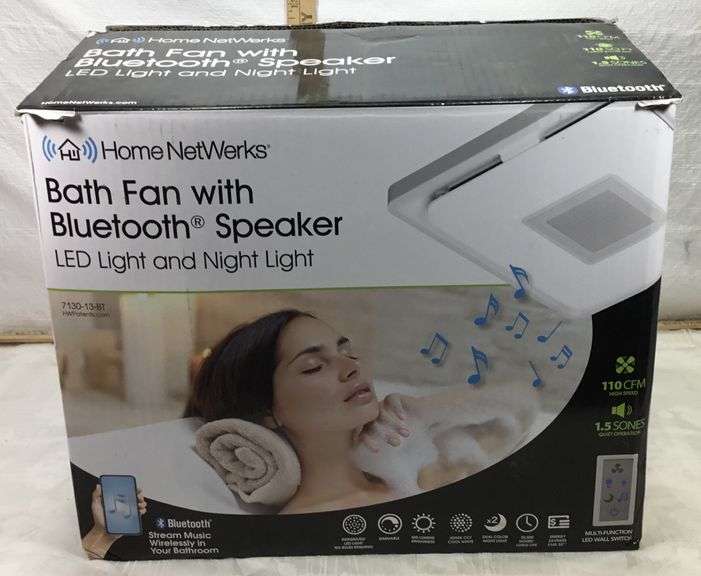 Home Netwerks Bath Fan With Bluetooth Speaker Sherwood Auctions
