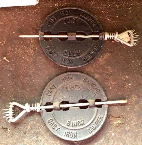 Two 6” cast iron dampers Sherwood Auctions