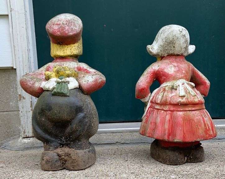 Kissing Dutch Children Cement Statues Sherwood Auctions