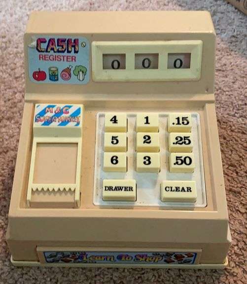 Antique Toy Cash Register, Receipt Printer Sherwood Auctions