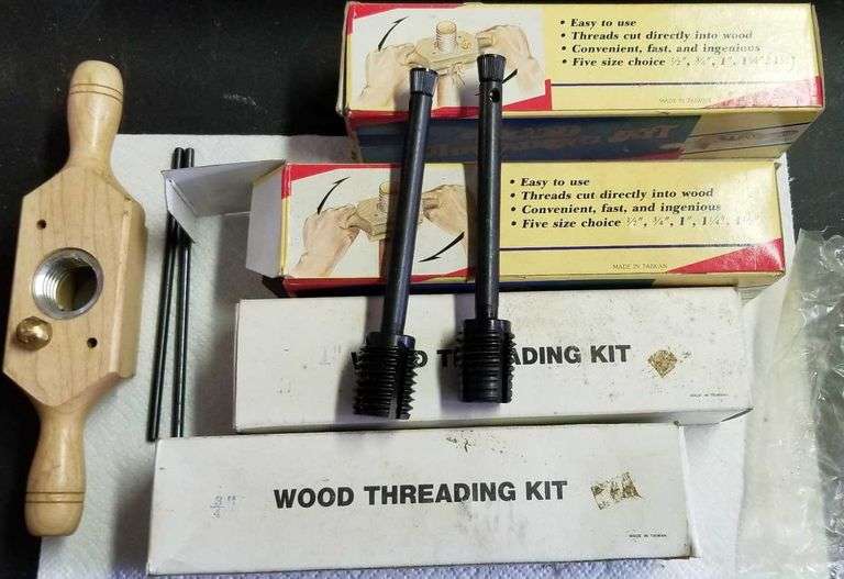 Wood threading kits. Sherwood Auctions