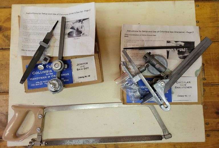 Circular saw sharpener and hacksaw Sherwood Auctions