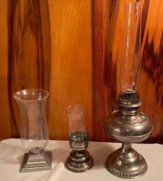 Oil Lamp, Candlesticks & Unique Vases Sherwood Auctions