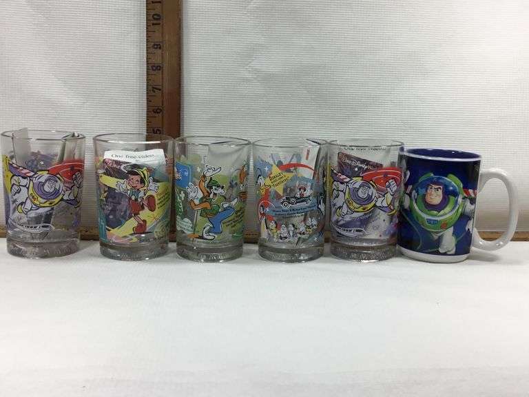 Disney Glass Collectable Cups Sherwood Auctions