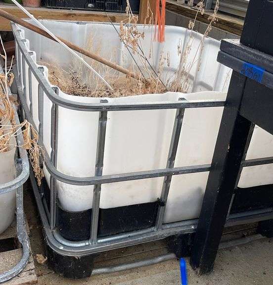 Large Metal & Plastic Planting Bins 26" tall, 48” x 40” Sherwood Auctions