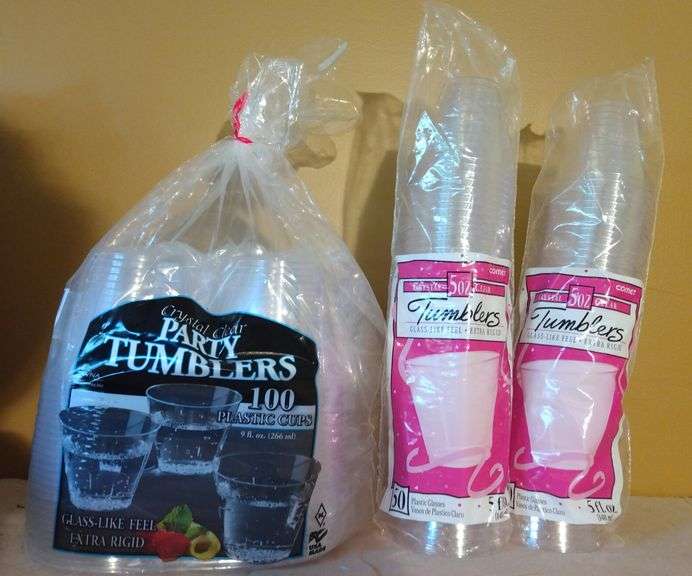 Plastic Disposable Cups, Lids + Plates Sherwood Auctions