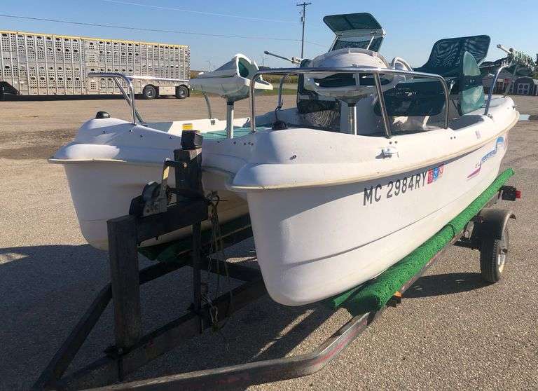 1999 12' Electric Sun Lounger Pontoon Sherwood Auctions