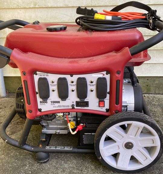 Powermate Generator, 8000 Running Watts, 10000 Surge Watts Sherwood
