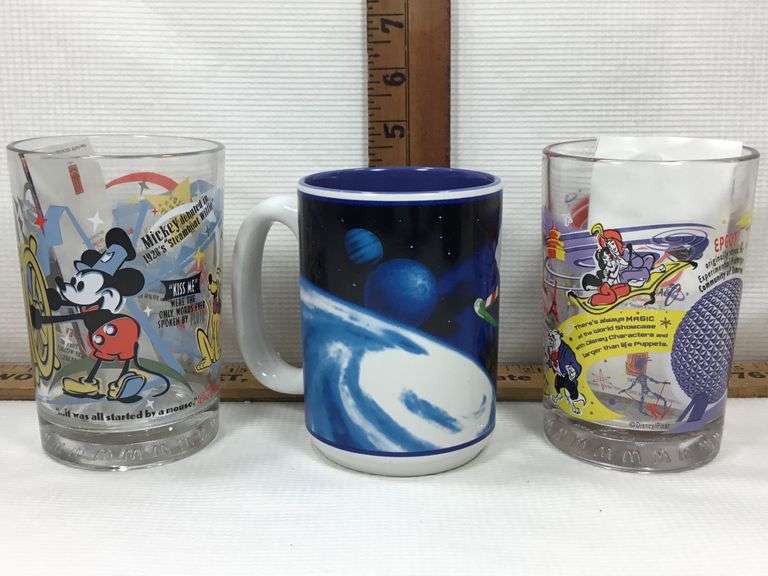 Disney Glass Collectable Cups Sherwood Auctions