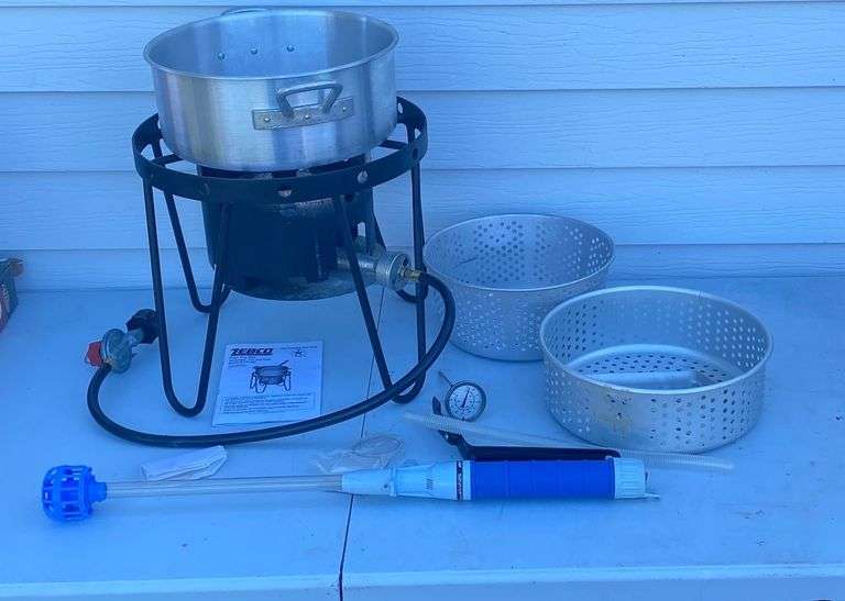 Zebco Fish Fry Set w/ Eastman Outdoors Cooking Oil Filter Pump