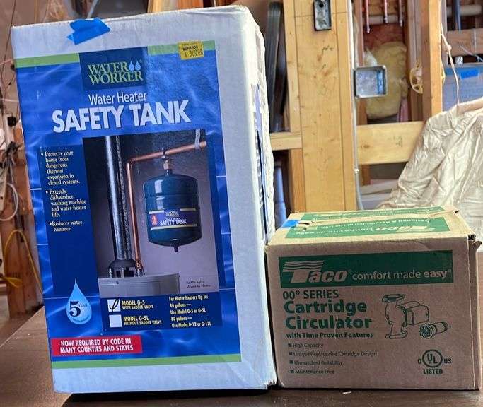 New Items Water Worker Water Heater Safety Tank + Taco 00 Series
