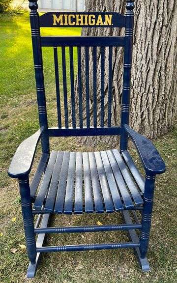 U Of Michigan Rocker - Sherwood Auctions