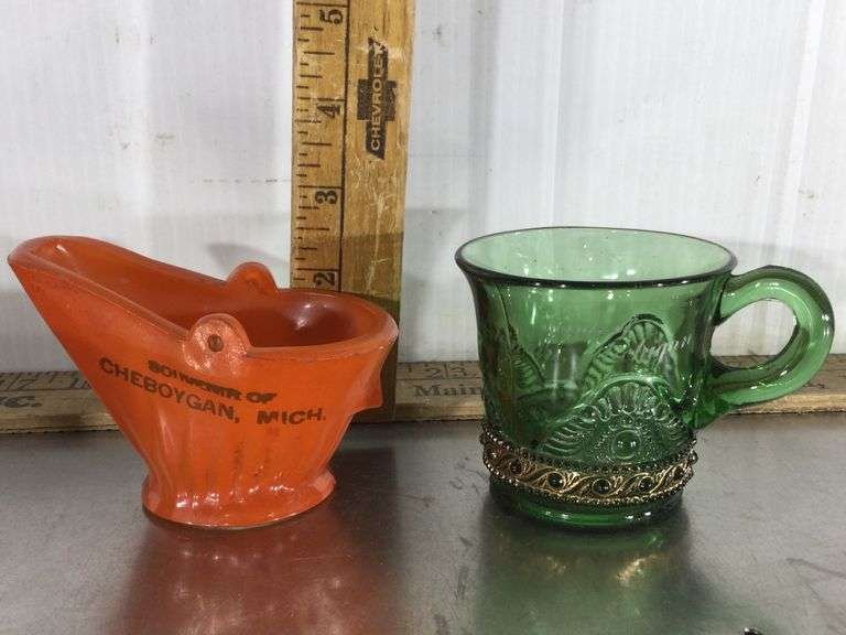 Michigan Souvenir Glass Sherwood Auctions