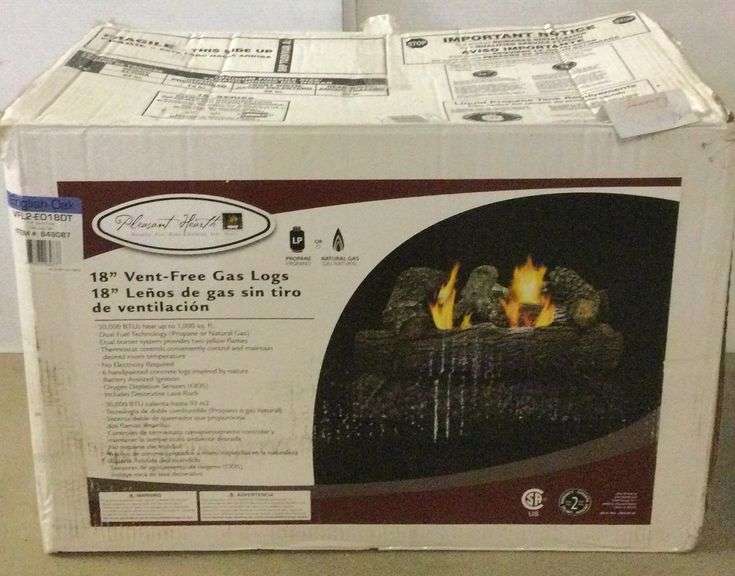 Pleasant Hearth 18” VentFree Gas Logs Sherwood Auctions