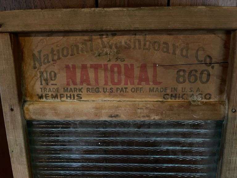 National Washboard Co. No. 860 Glass Washboard Sherwood Auctions