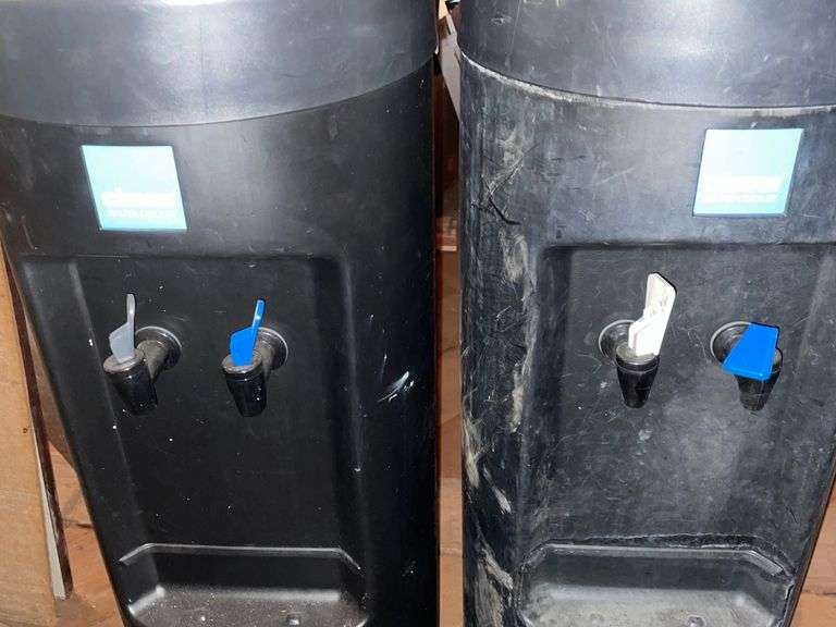 Two 39”T Water Coolers w/ 5 Gallon Water Jug Adapter or Direct Line