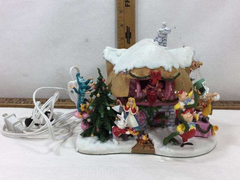 The Danbury Mint Alice in Wonderland Christmas Cottage Sherwood Auctions