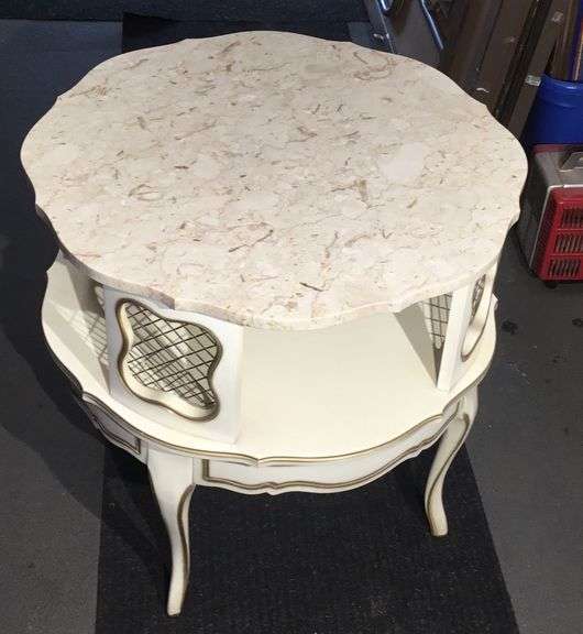 Vintage Marble Top End Table Sherwood Auctions