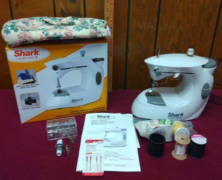 Shark Mini Sewing Machine, Sewing Notions & Bag Sherwood Auctions