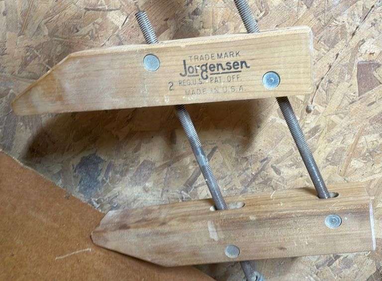 Two Craftsman Wooden Clamps + Wooden Clamp Sherwood Auctions