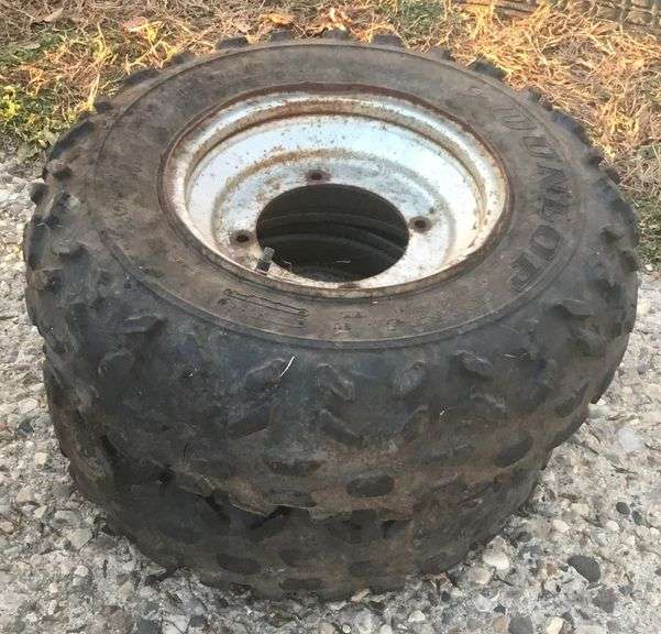 Dunlop AT24x10 Quad Tires on 4 Bolt Rims Sherwood Auctions