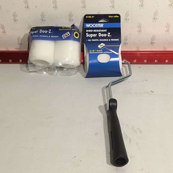 3'' Wooster Paint Roller and Package of 2 Wooster 3/8'' Nap Paint