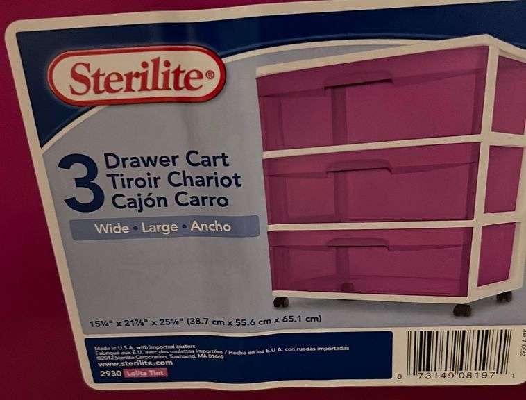 Sterilite 3 Drawer Organizer Sherwood Auctions