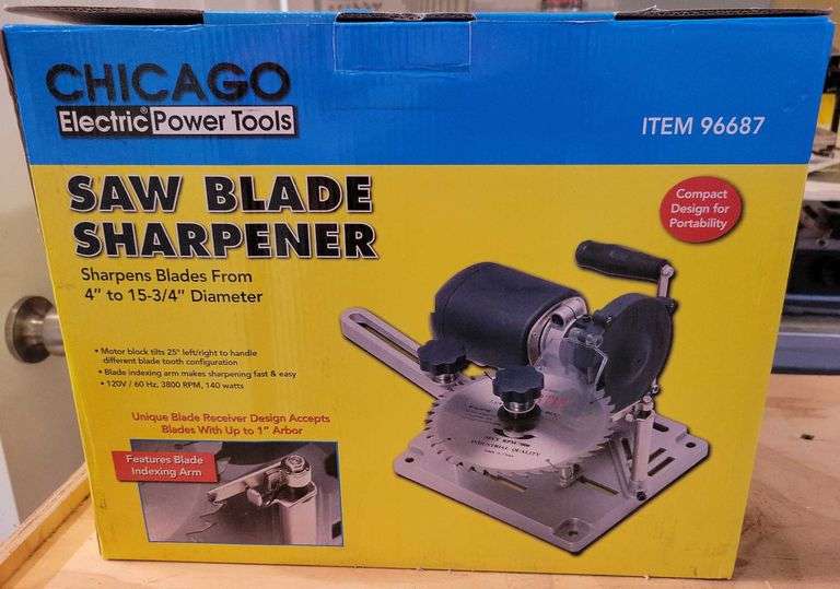New Chicago Electric saw blade sharpener Sherwood Auctions