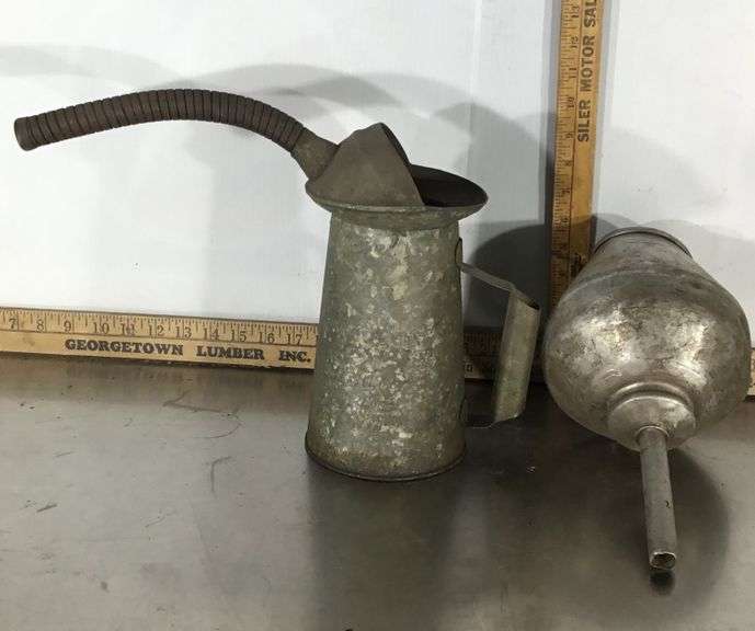 Vintage Oil Can & Funnel Sherwood Auctions